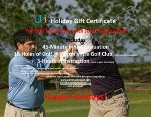 John Hughes Golf, Cyber Monday, Holiday Gift Certificate, Orlando Golf Schools, Orlando Golf Lessons, Orlando Beginner Golf Lessons, Orlando Women's Golf Lessons